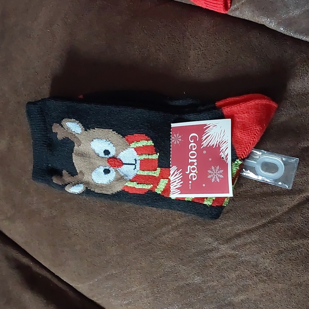 George reindeer socks OS 9-11